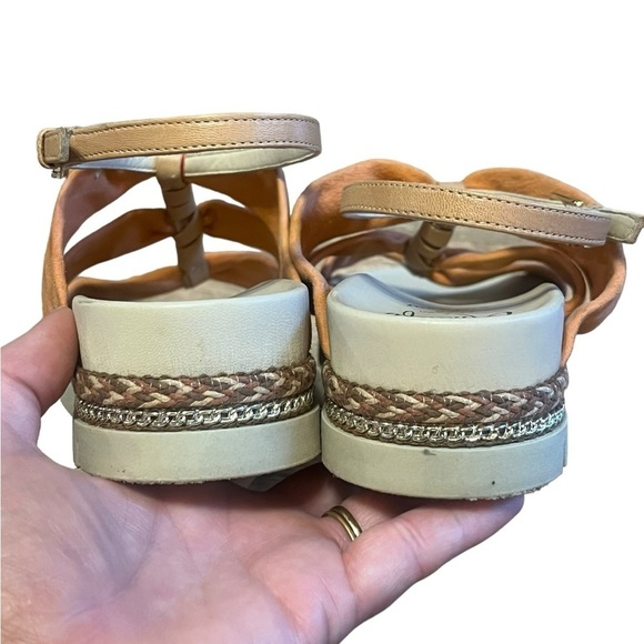 Amalfi by Rangoni Brent platform sandal in fiesta cashmere suede Made in Italy - Picture 8 of 10